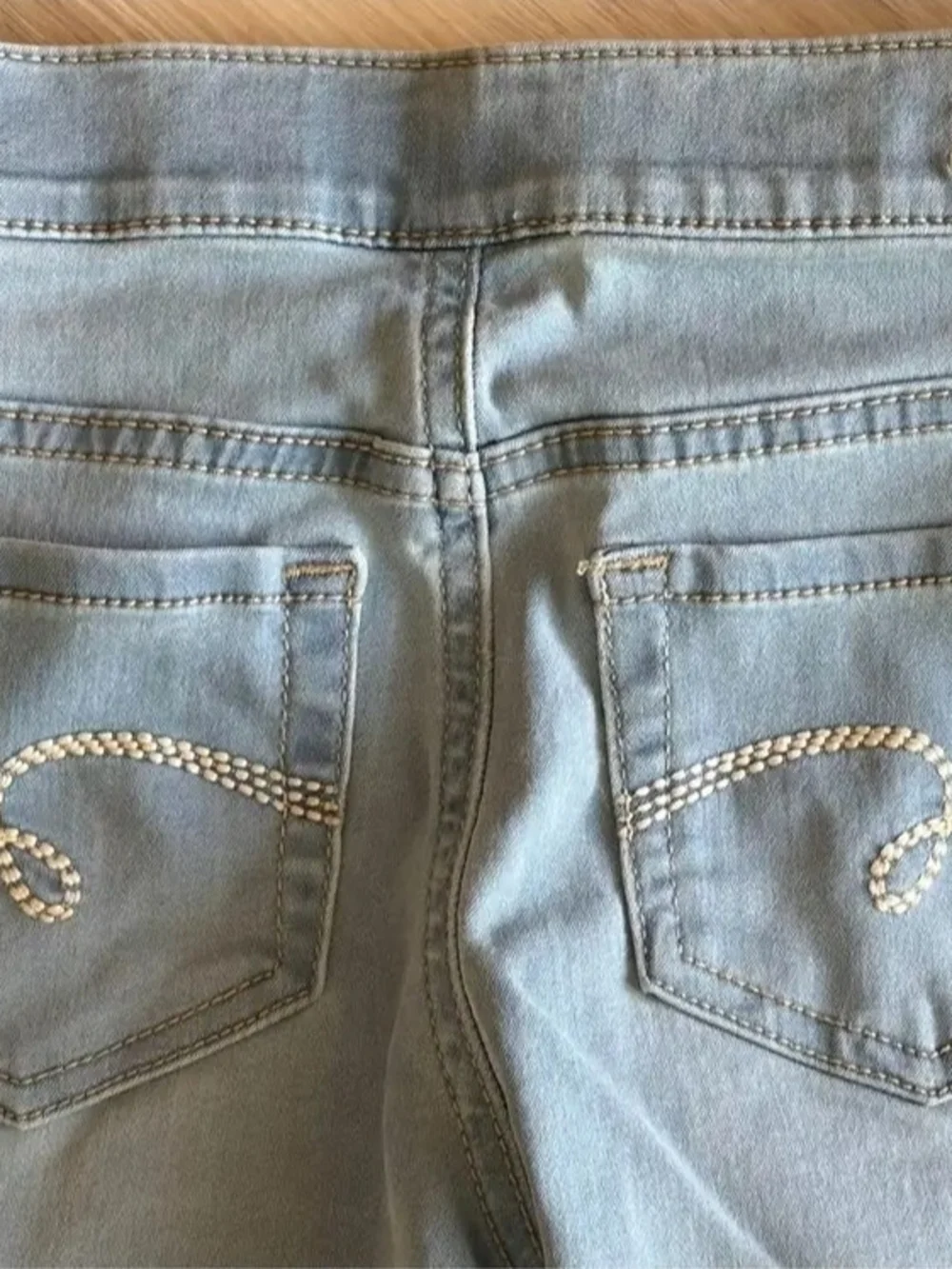 Justice Light Blue Girls' Stretch Jeggings Size 10 EUC